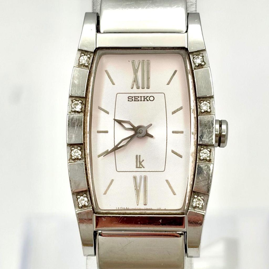 Used [New battery] SEIKO lk Rukia 8P diamond ladies watch pink 1F20-0BK0 660276