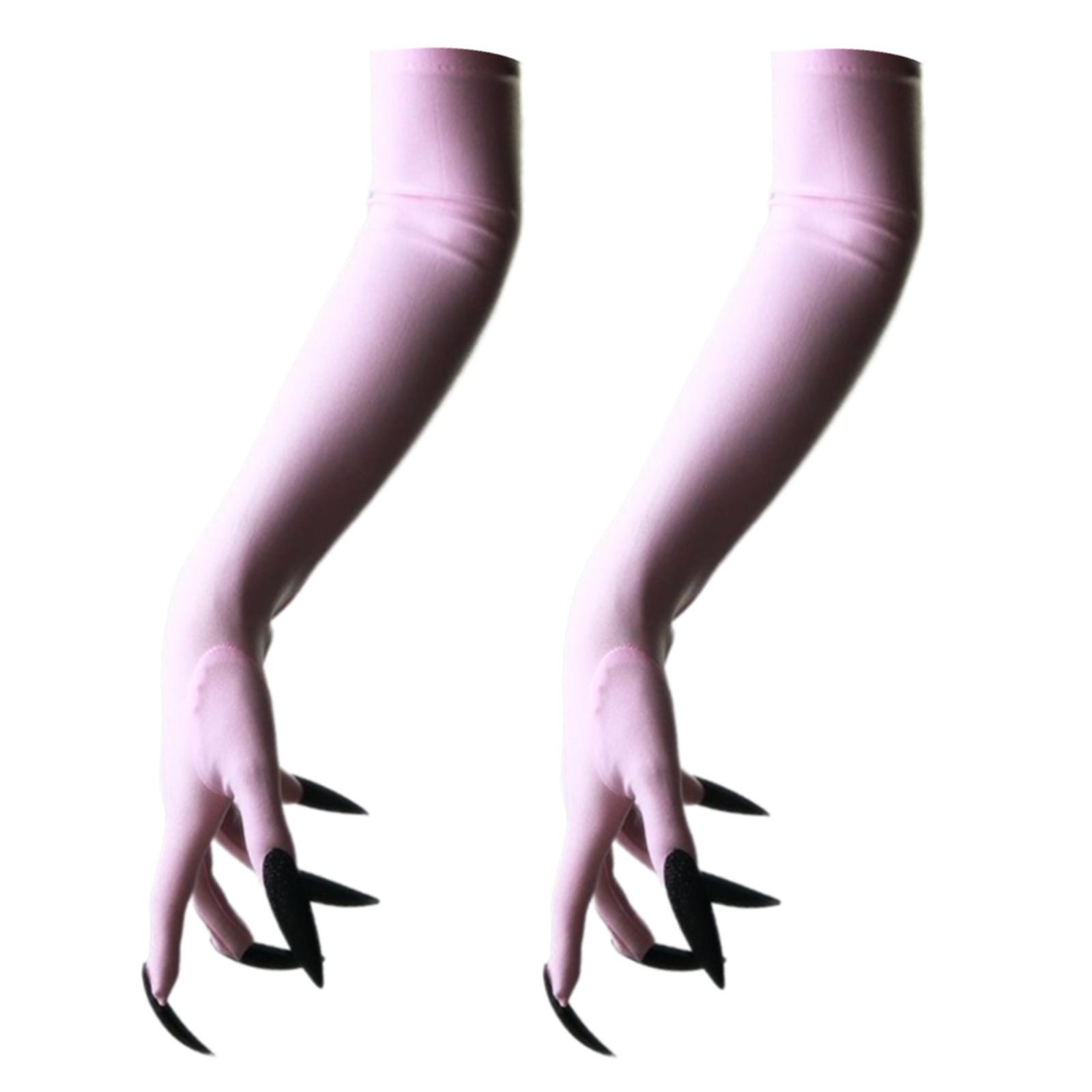 

Панк Рукавички з Довгими Нігтями Темна Серія Косплей Рукавички Еластичні та Дихаючі Для Хелловін Вечірок Костюмні Аксесуари 25