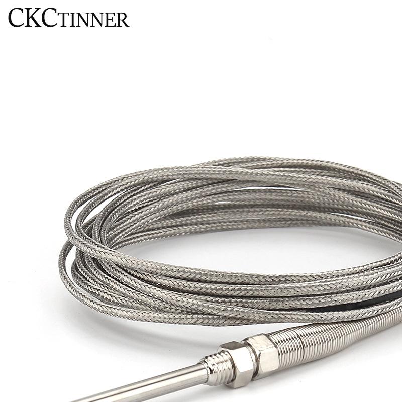 Thermocouple M8 PT100 Type 1m 2m 3m 4m 5m Temperature Sensor 50mm 150mm 100mm 200mm Probe Screw Thread Cable -200-600 Degrees