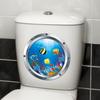3D Meereswelt Toilettenaufkleber Badezimmer Toilettendeckel Dekorative Wandaufkleber Heimdekoration Wasserdichte Vinyl Badezimmerzubehör