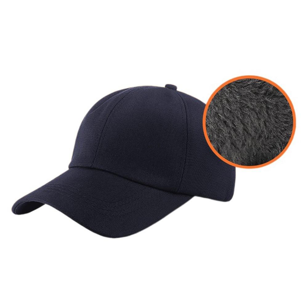 Solid Color Plush Baseball Cap Warm Duck Tongue Hat Vintage Sports Baseball Cap Outdoor