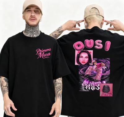 2025 Sommer Omar Courtz Primera Moussa Album Cover T-Shirt Herren Harajuku Street T-Shirt 100% Baumwolle Übergroßes T-Shirt