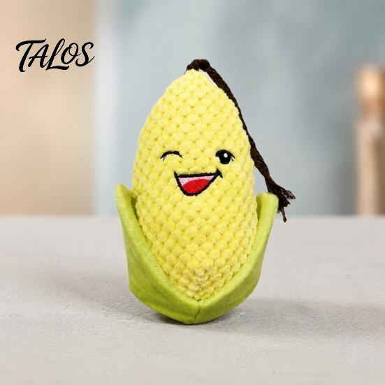 Soft Bite Resistant Dog Plush Corn Toy, Squeaky Chew Crinkle Stuffed Safe Toys for Puppies Puppy Teething Toy Small To Medium Dogs Funny Boredom