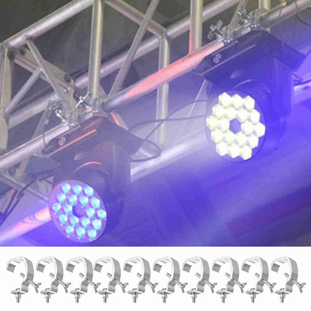 10pcs Stage Lights Clamp 44lb Load Capacity Aluminum Stage Light Clamp Hook for Stage Party