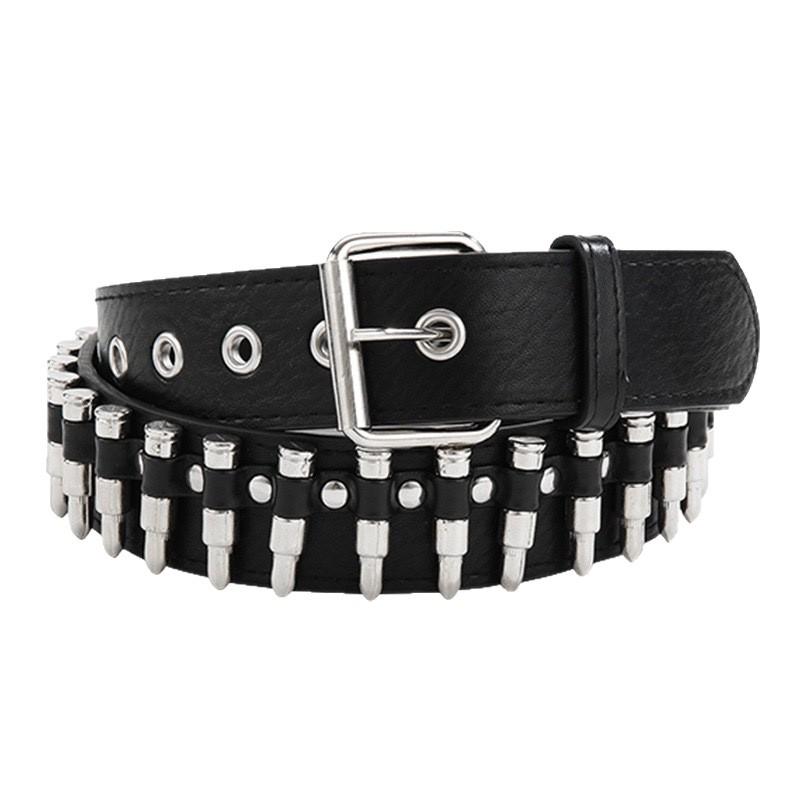 Women's Punk Decorative Bullet Inlaid Belt
