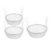 3 Sizes Round Stainless Steel Mesh Strainer Basket Kitchen Food Strainer Round Mesh Basket Mesh Sifter for Fried Food Vegetable