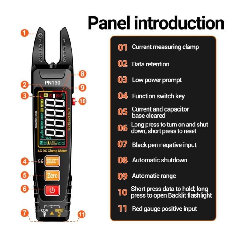 Small  Multimeter Featuring Auto ranges  & High Precisions Sensoring Digital Clamp Multimeter for Electrical Testing Need