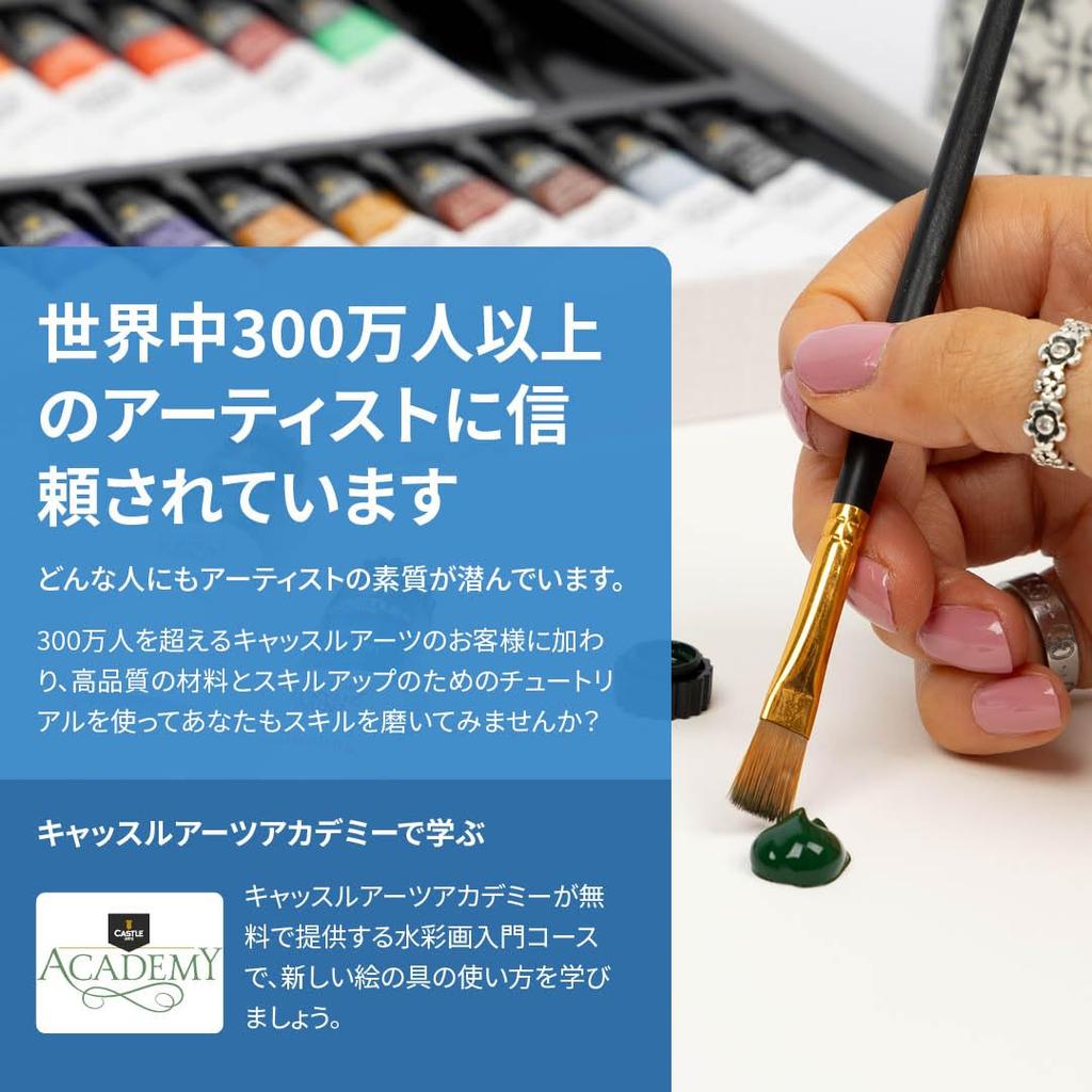 Castle Art Supplies 24 x 12ml Watercolor Paint Set Improved Formula Value for Adult Artists Rich Colors Just Squeeze the Mix with and Become Creative