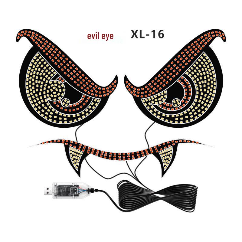 Світлодіодна USB-лампа для автомобіля «Око вампіра-демона» - Сигнальна лампа з виразом на задньому склі