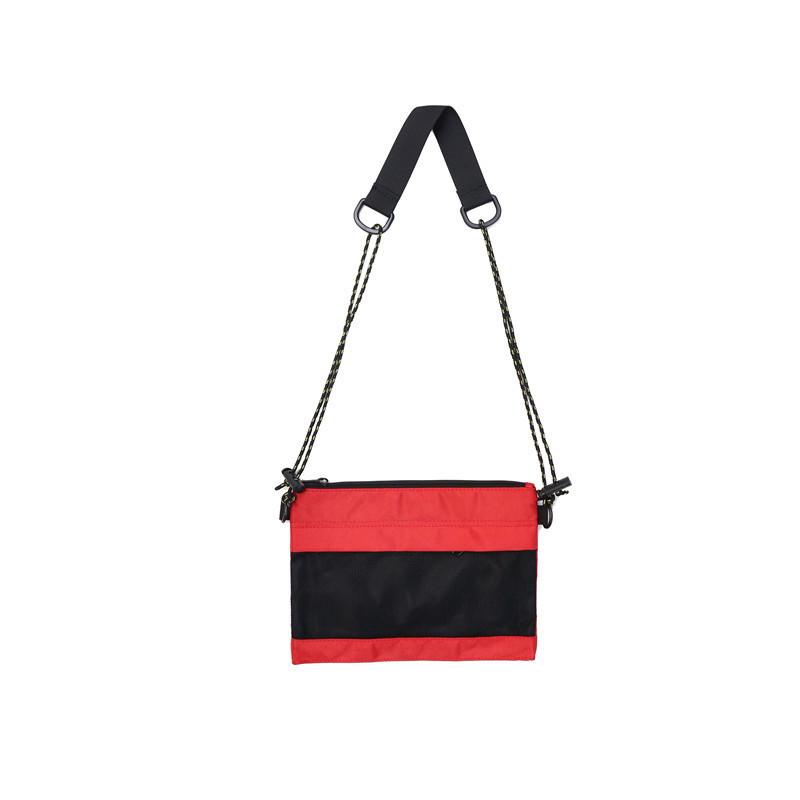 

Боковая сумка для мужчин и женщин, сумка на одно плечо с диагональным крестом, модная и модная сумка, уличная повседневная сумка из ткани контрастного цвета one size красный
