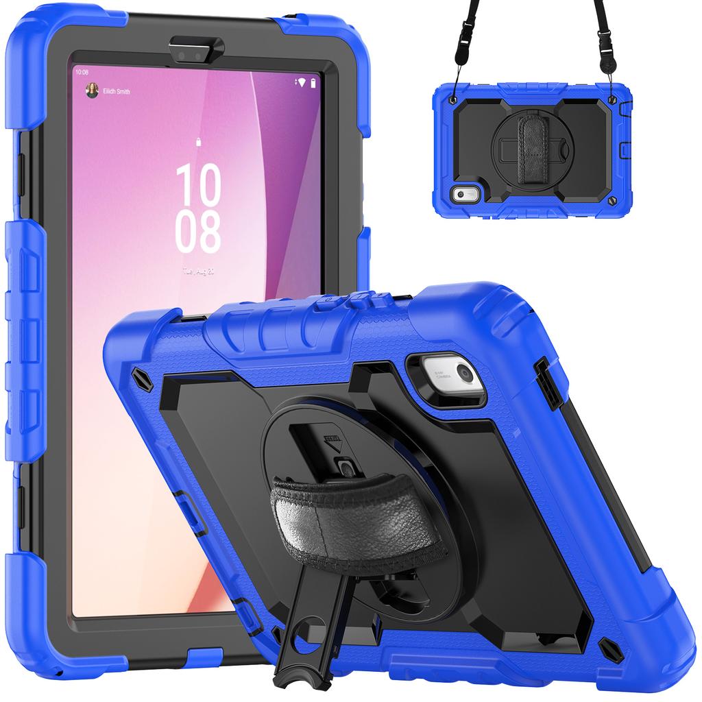 360 Rotatable Kickstand Armor Case for Lenovo M9 2023 9.0 Inch TB-310FU TB-310XU with Screen Protector Hybrid Cover Shockproof