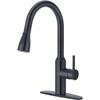 Modern Stainless Steel Single-Hole Deck Mounted Kitchen Faucet Ceramic Valve Core Pull Spray Black Chrome Gold Finish Cold Water