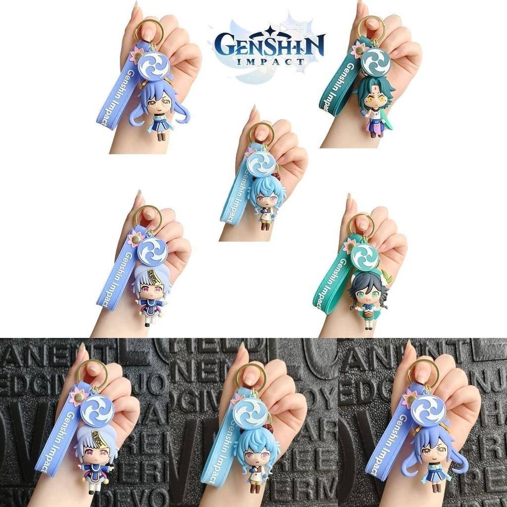 Genshin Impact Xiao Venti Qiqi Keqing Keychain Bag Pendant Xmas Gift
