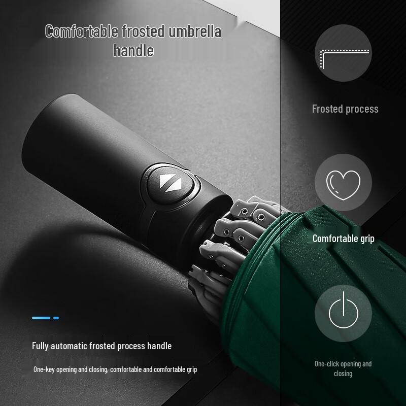 MAYDU Automatic Reverse Folding Tri-Fold Umbrella