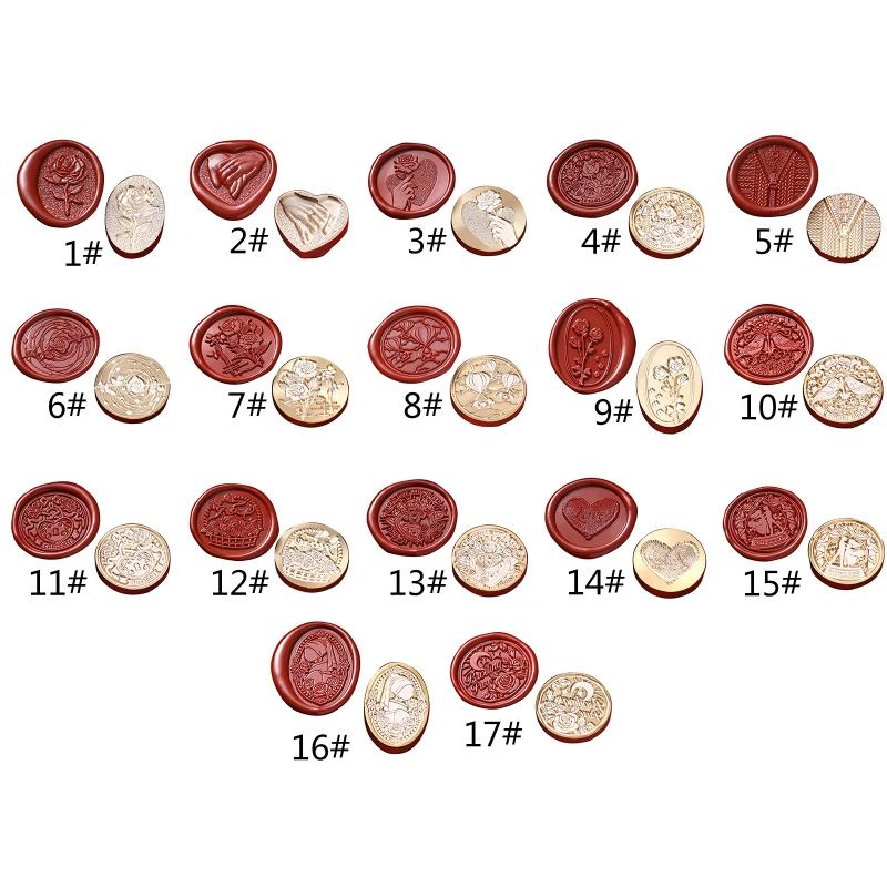 Lovely Wax Seal Stamp Love Theme Stamps for Head Scrapbooks Decorative Gift Pack