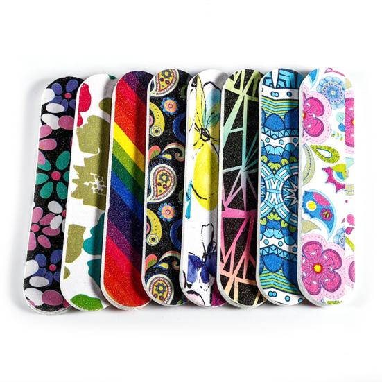 10Pcs Flower Mini Double Sided Nail Art Files for Polishing Buffing Sanding