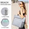Summer Beach Tote Bag Foldable Large Capacity Swimming Storage Bags Lightweight Portable Travel Pouch Bag for Outdoor Vacation