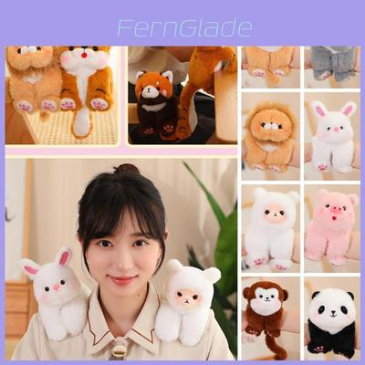Niedliche Tier Plüschtiere mit Schnapparmband Entzückender Elefant und Löwe Handring Stoffpuppe für Kinder