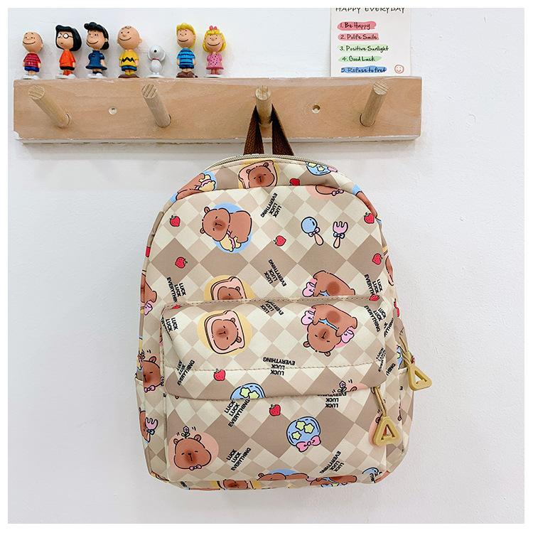 Schultasche 2025 neue Schultasche Kapibara Jungen und Mädchen süßer Cartoon-Rucksack