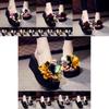 Elegante Damen Bohemian Stil Applikationen Blumen Knospen Hausschuhe Für Strand Spaß