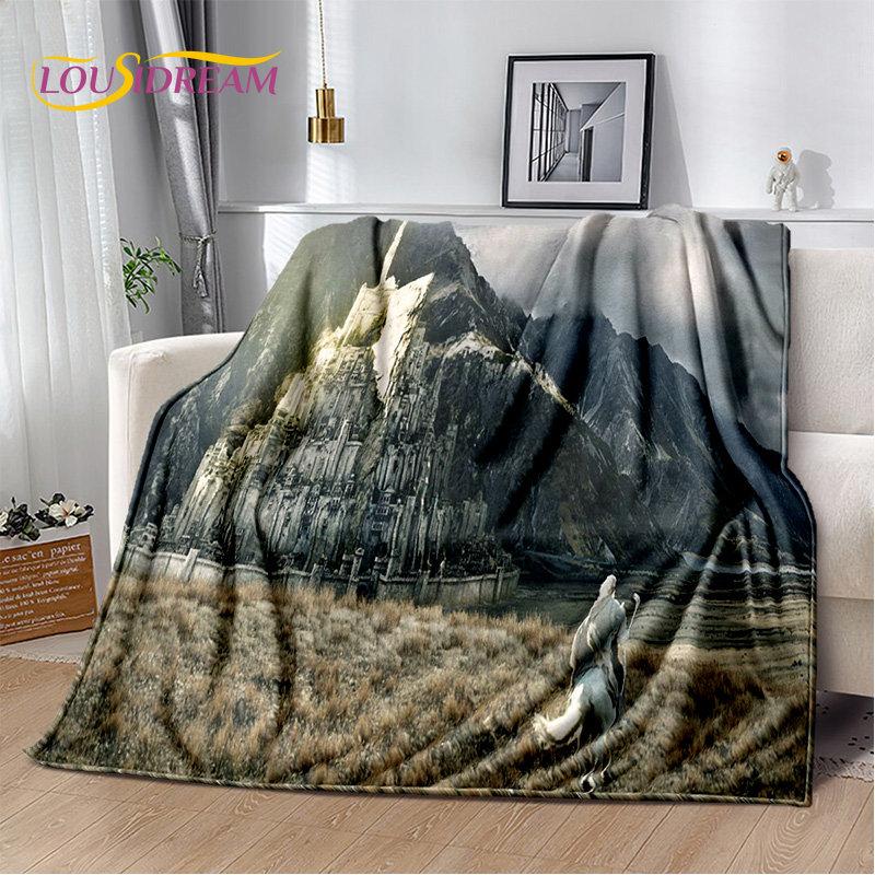 L-Lord of the Rings H-Hobbit Soft Plush Blanket,Flannel Blanket Throw Blanket for Living Room Bedroom Bed Sofa Picnic Cover Kids