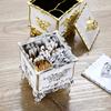 Toothpicks Box European Style Vibrant Color 3 Grids with Lid Relief Pattern Decorative Plastic All-Purpose Toothpick Cotton Swab Organizer Box