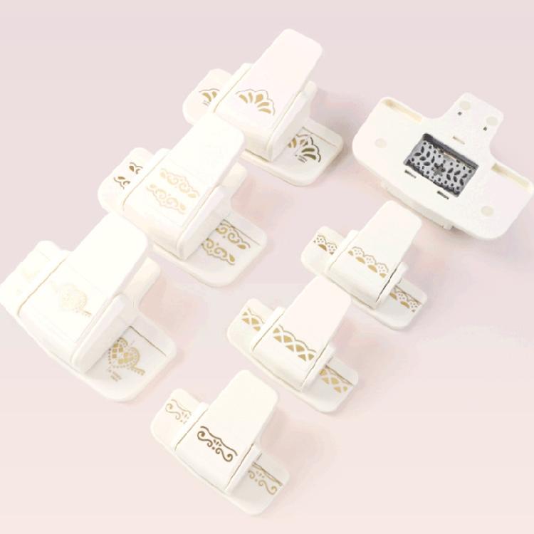 Home Office Schule Hohl Ausgestanzt Schick Rand Präge Stempel Präge Etikettierer 3D Prägemaschine für DIY Projekte