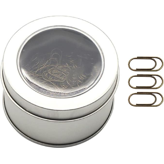 200pcs Bronze Mini Paper Clips Cute Paperclips Smooth Stainless Steel Wire Bookmarks in Tinplate Paper Clips Dispenser Holders for Desk Accessories