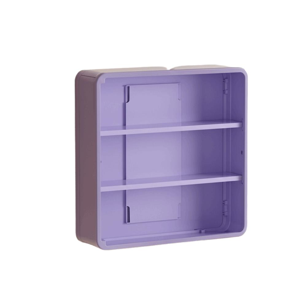 

Multi-Layer Cosmetic Display Cabinet Large Capacity Removable Shelves Bathroom Organizer Anti-Dust Visual Window