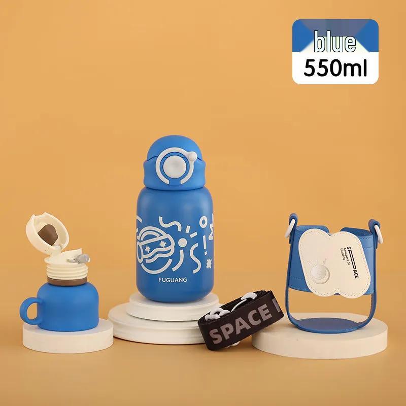 FUGUANG Cartoon Kids 316SS Insulated Bottle with Strap, 550ml