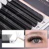 DAMMAN 3D W-shaped False Eyelashes, C-curl, 0.05mm Thickness, 8-15mm Mixed Length, False Eyelashes, Eyelash Extension Products.