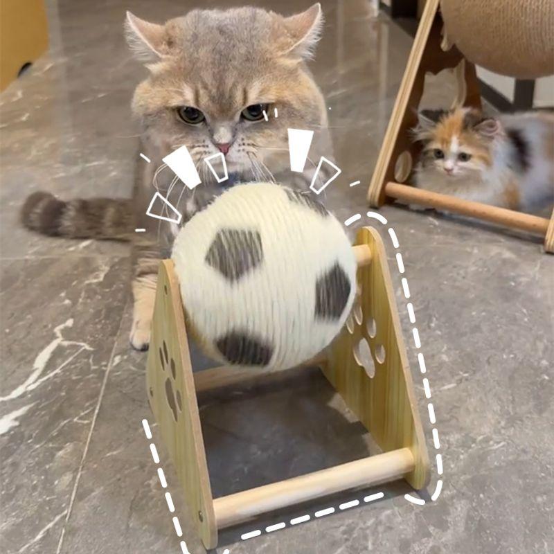

Scratch Board Pet Supplies Toy Cat Climbing Frame Cat Scratch-Resistant Wear-Resistant Cat Scratch Ball Hemp Rope Winding Grinding Claw Self-Hi Ball Football