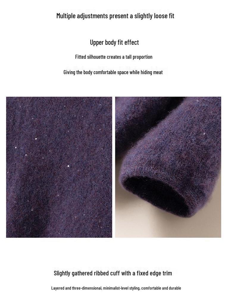 Lekasha Women's 100% Pure Cashmere Loose Long Sleeve Pullover Sweater - Solid Color for Autumn & Winter