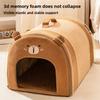 Enclosed Thermostat Heated Cat House Winter Warm Kitty Shelter Electric Heating Pet Pad Energy Efficient Velvet Pet Warmer