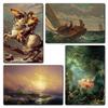 Fridge Magnets Posters - Top 4 World Famous Medieval Art Paintings - Large - 6 X 9 Inch Each - Set of 4