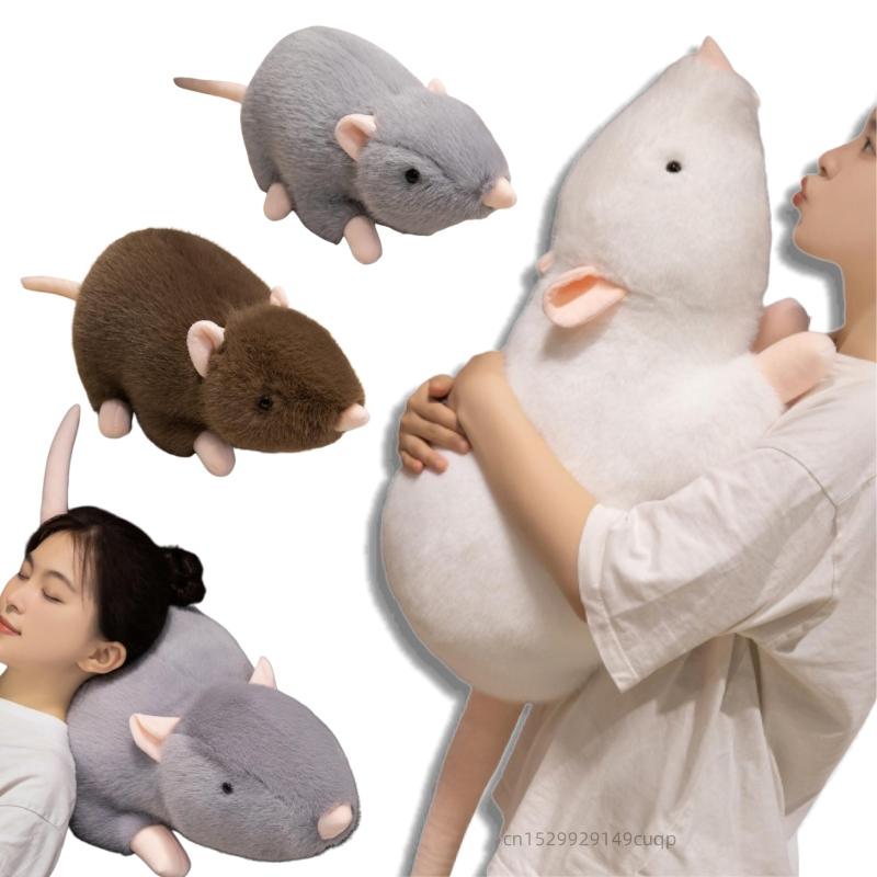 30-100 cm Cartone Animato Carino Alta Qualità Bambola Peluche Topo Cuscino Topo Coda Lunga Animale Giocattolo di Peluche Decorazione per la Casa Regalo per Bambini