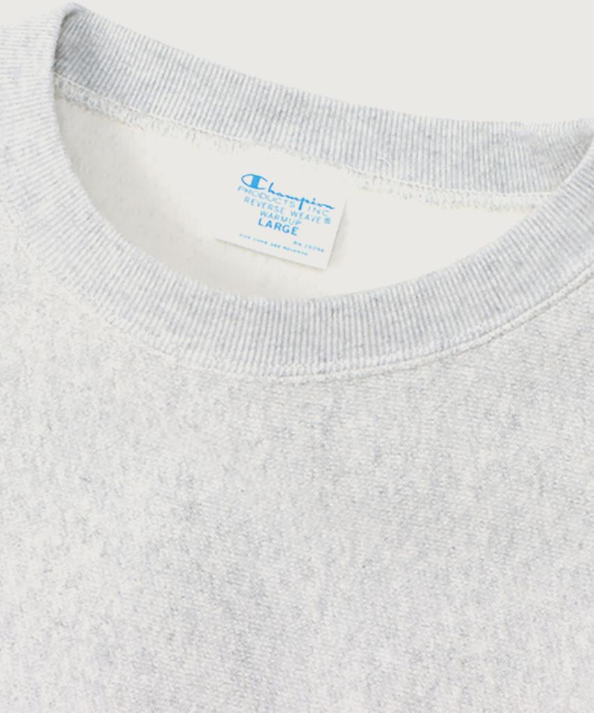 CHAMPION Reverse Weave Blu-Tack C Logo Loose Fit Brushed Sweatshirt Silver Grey
