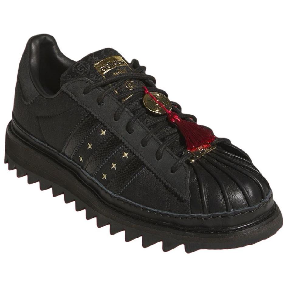 CLOT X Adidas Superstar Chinese New Year Unisex Sneakers Black Core-Black Carbon JR5114