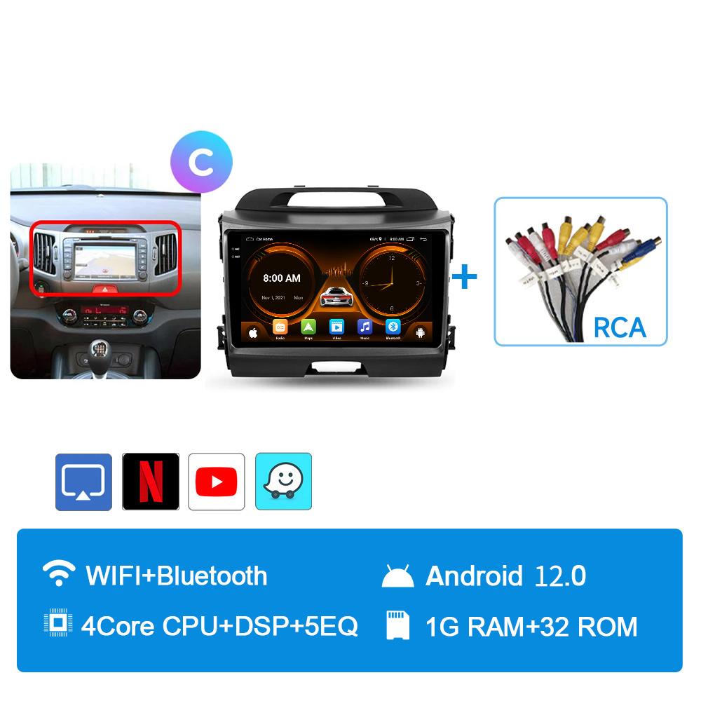 JIUYIN AI Voice 2 Din Android Auto Radio For KIA Sportage 3 2010-2016 Carplay 4G Car Multimedia GPS 2din Autoradio