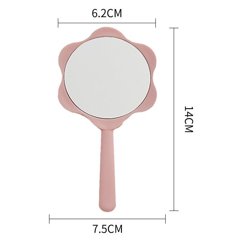 Creative Classic Floral Handheld Makeup Mirror - Portable Mini Touch-up Mirror with Handle