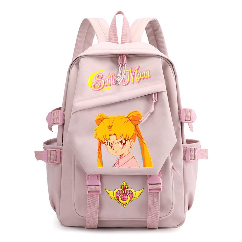 Sailor Moon Anime Small Backpack for Girls Student Lightweight Daypack Casual School Bag