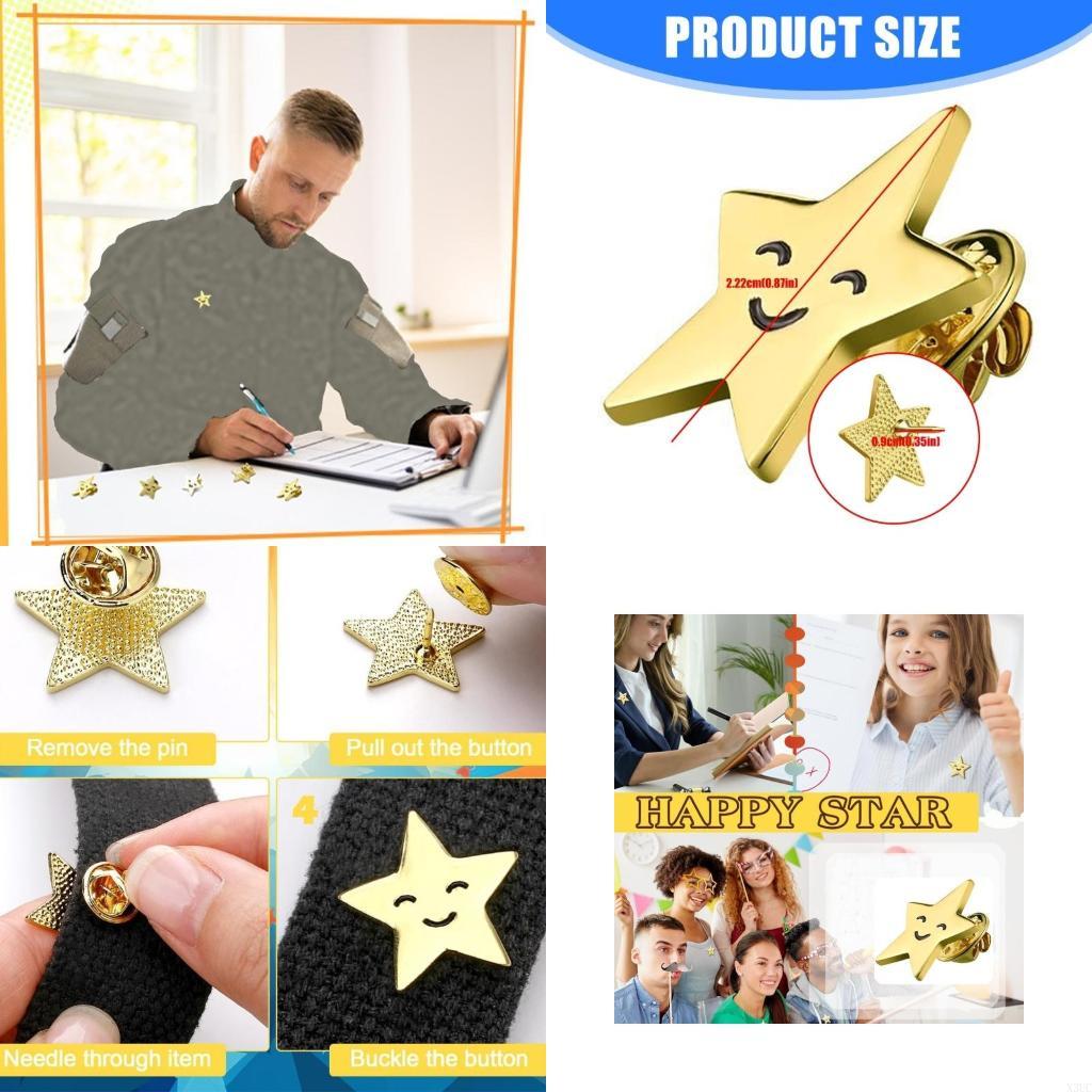 

10PCS Humorous Smiles Pin Set for Jackets Backpacks Outfits LongTime Use Alloy Brooch X3UC CN