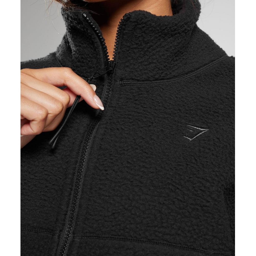 Gymshark Elevate Fleece Midi Jacket Black B5a7t Bb2j