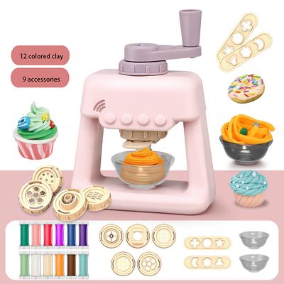 Children's Colored Clay Noodle Machine, Handmade Ultra Light Clay Ice Cream Machine, Rubber Clay Grinding Tool Toy