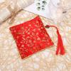 Quartet Buddhist Packaging Brocade Floral Tassel Beads Tips Bag Handbags Jewelery Bag Wallet