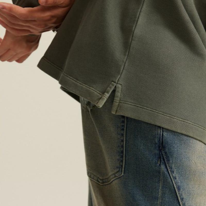 Frühling und Herbst Neue Herren Amerikanischen Stil Retro Lose Split Langarm Sweatshirt