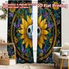 2pcs, 2D FLAT PRINTING Curtains (Without Rod) Moonlit Bloom Festive Fashion Curtains Versatile Durable Polyester Curtains All