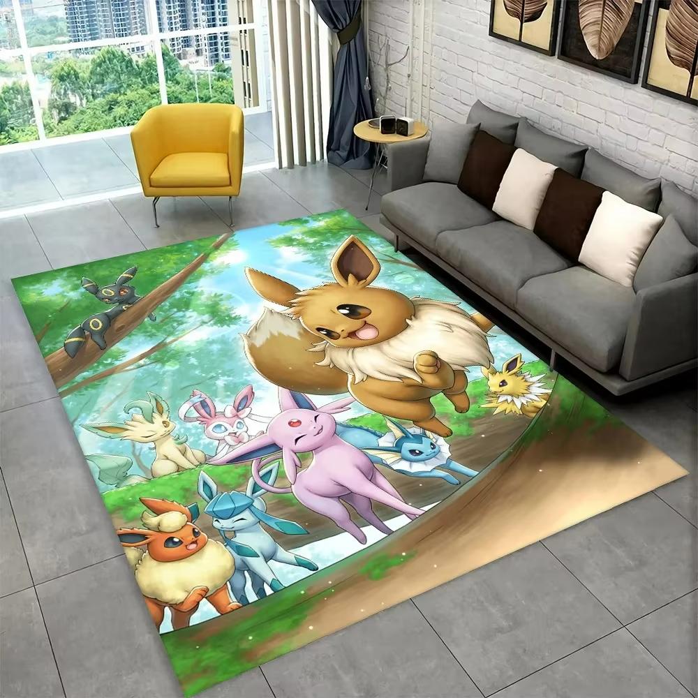  Pokemon Eevee Carpet for Living Room Decor Sofa Mat Man's Cave Bedroom Bedside Rug Coffee Table Mat Lounge Floor Mat