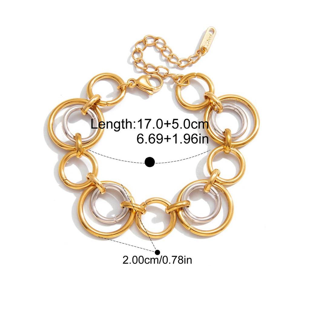 Yori Minimalist Stainless Steel Metal Geometric Bracelet for Women High-Grade Stainless Steel Fantasy Delicate Jewelry Gift