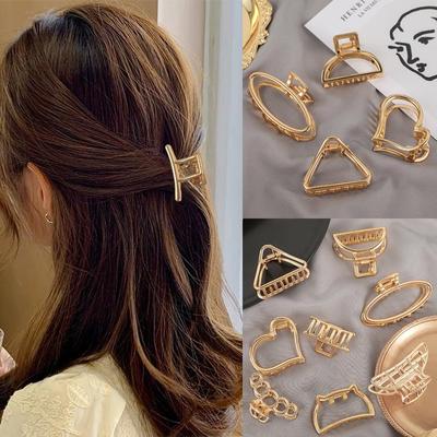 New Metal Hair Clips Claw Fashion Geometric Small Hair Clip Grab For Women Girls Hairpins Hairstyle Barrettes Hair Accessories